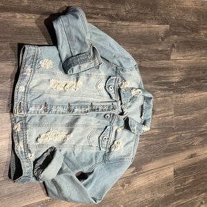 Highway jeans distressed jean jacket women’s